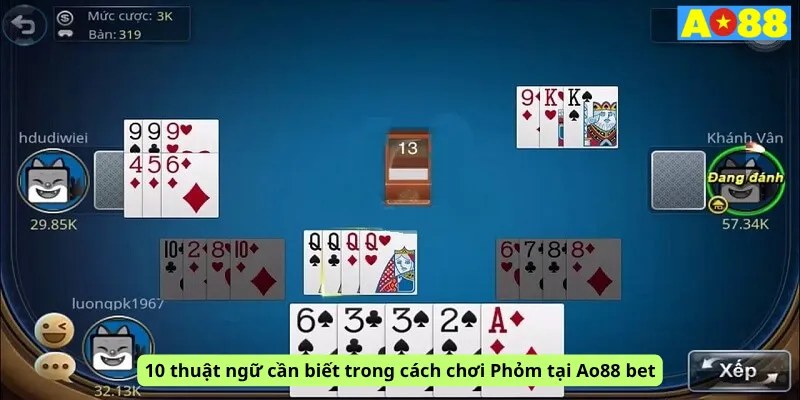 10 thuật ngữ cần biết trong cách chơi Phỏm tại Ao88 bet